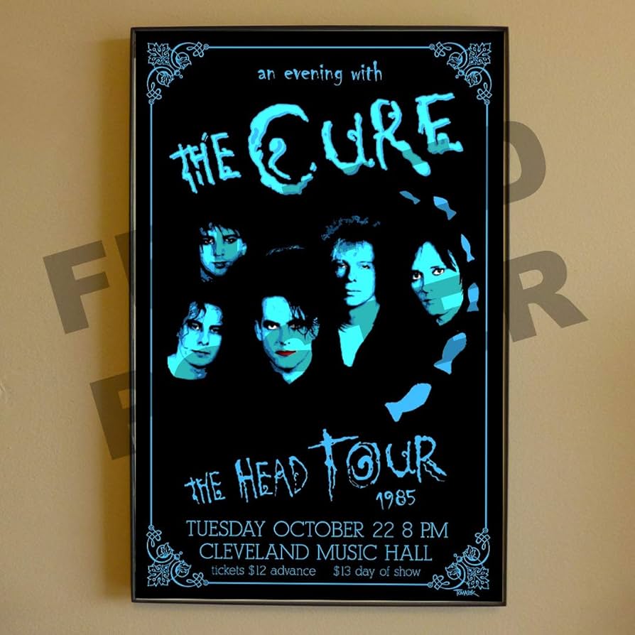 ザ・キュアー THE HEAD TOUR パンフレット   THE CURE Amazon.com: The Cure FRAMED POSTER October 22 1985 Cleveland
